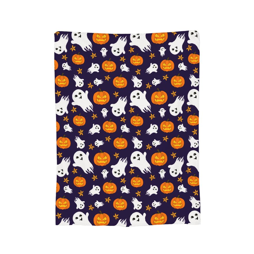 Cartoon Bat Halloween Gothic Blankets Fleece  Winter  Portable Lightweight Thin Throw Blanket for Bed Bedroom Rug Piece