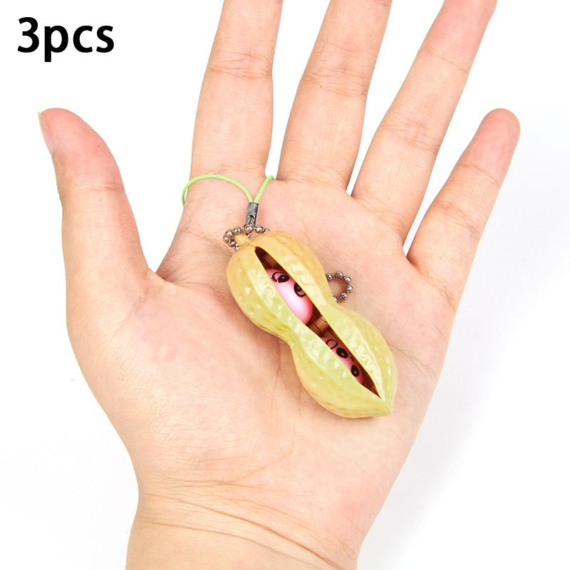 Fingertip Toy Soft And Cute Edamame Keychain Stress-relieving Squeezing Pea Adorable Stress-relieving Toy