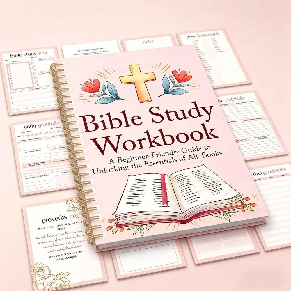 Guided Pages Bible Study Workbook Study Sections Prayer Reflection Notebook Daily Planning