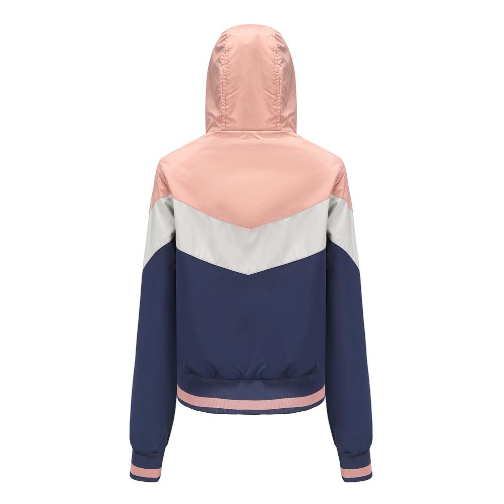 Women’s Windcheaters Thin Zipper Drawstring Hooded Jackets Light Rain Proof Short Trench Coat Spring Autumn Windbreaker Outdoor Casual Wear