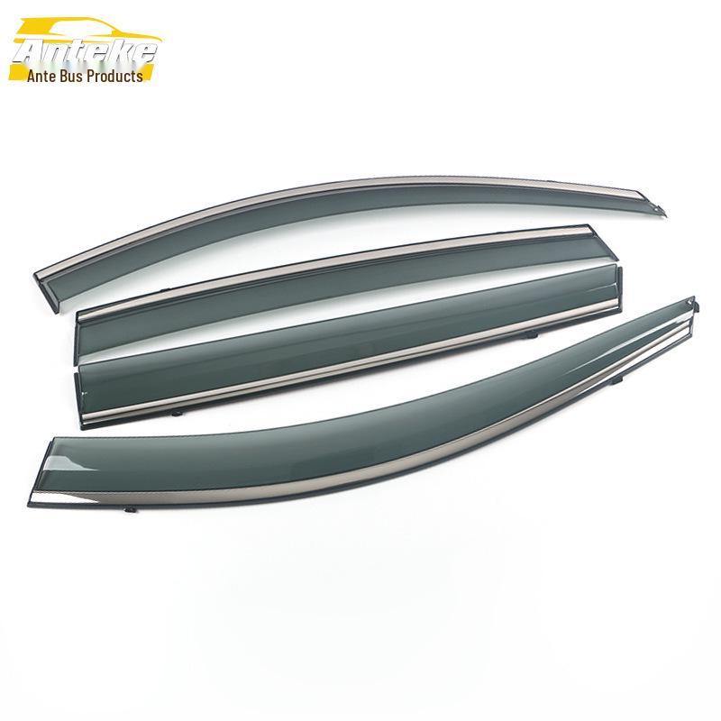 3D Stainless Steel Rain Deflector Trim for Cowin X5: 17 Models Compatible - Bright Strip PC Plastic Shield