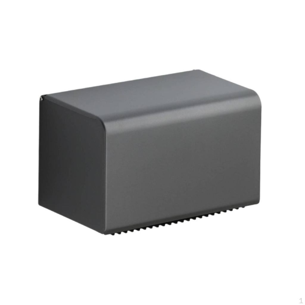 Tissue Box Holder with Lid WallMounted NoDrill for Restroom Glossy Rectangle