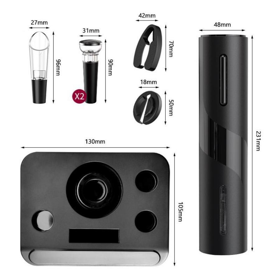 New Red Wine Bottle Opener Set Multifunctional Gift Box Set Plastic Electric Red Wine Bottle Opener Set