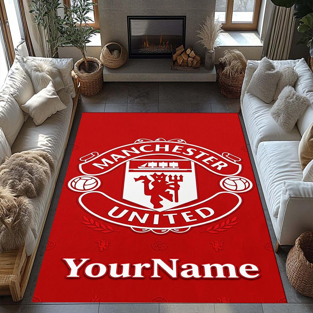 Manchester Personalized Name Carpet Perfect for Study room Dining Room Decorate room Game Room Anti-slip Rug Office home decor