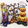 Giant Stand Halloween Foil Balloons Pumpkin Witch Ghost Inflatable Globos For Halloween Party Decoration Kids Favors Gift Toys
