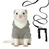 Frettchen Kleidung Verstellbarer Pullover Hoodie Kostüm Frettchen Kostüm Und Leinen Set Für Hamster Chinchilla Kaninchen Welpen Kätzchen