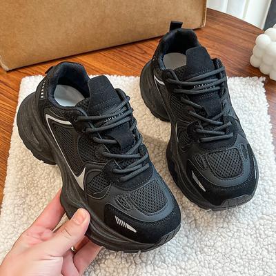 Zapatos de plataforma para papá, zapatos de malla transpirables y versátiles para mujer, zapatillas informales ligeras para primavera