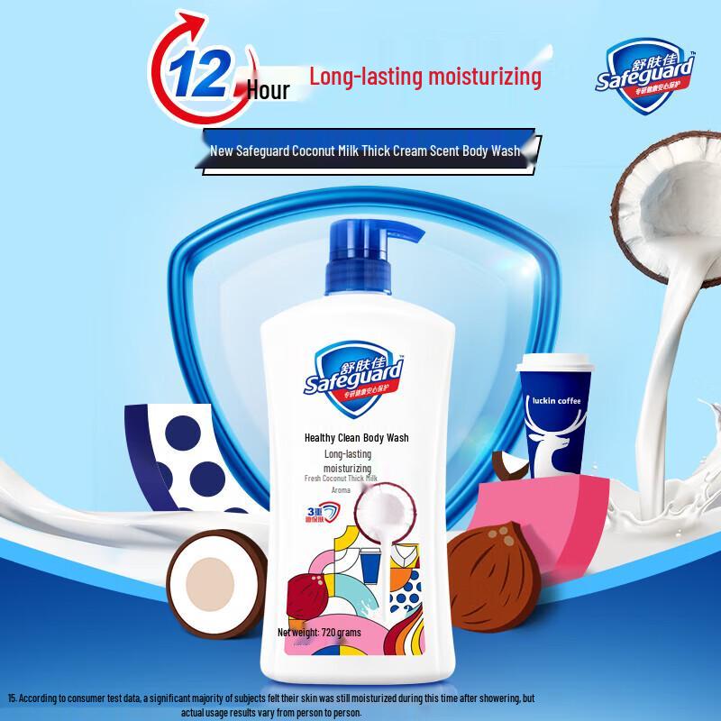 Safeguard Coconut Milk Scent Moisturizing Shower Gel