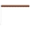 Manual Retractable Awning 400 x 300 cm Orange and Brown