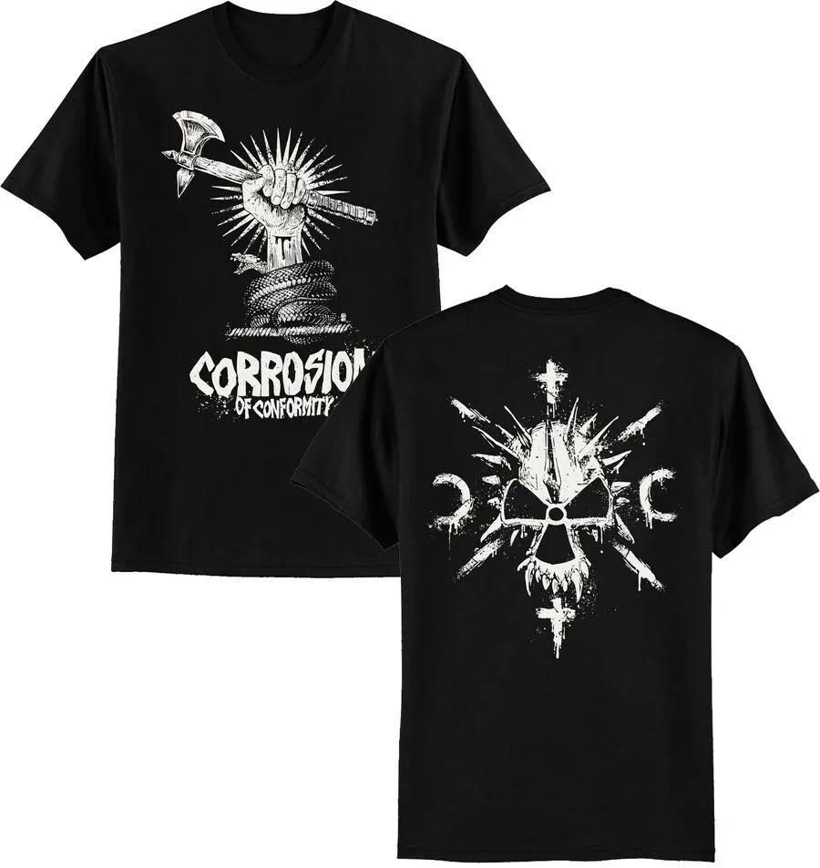 Vtg CORROSION OF CONFORMITY Band Heavy Cotton Black Shirt Unisex T-Shirt M
