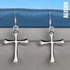 925 Sterling Silver Cross Pendant Piercing Earrings Fashionable Wedding Jewelry