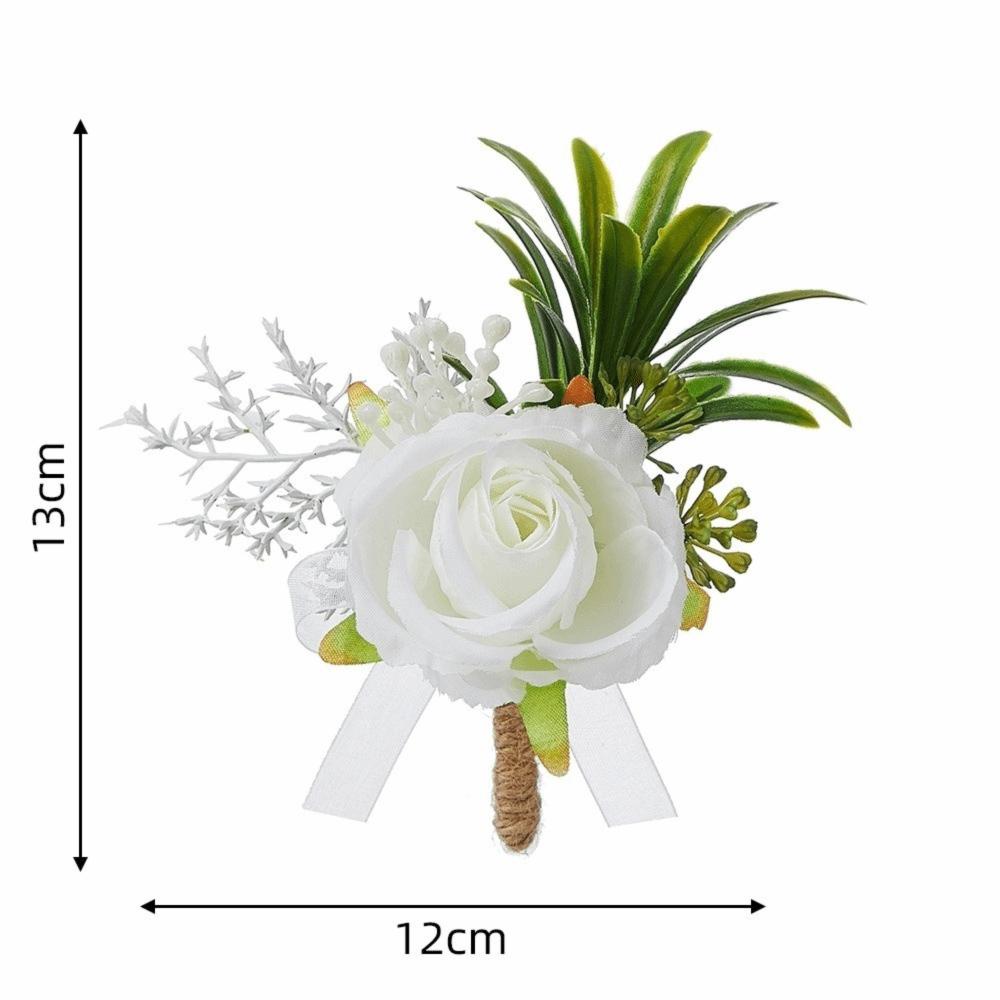 Silk Boutonnieres Flowers Brooches Style Wrist Flower New Wedding Corsage Wedding Accessories