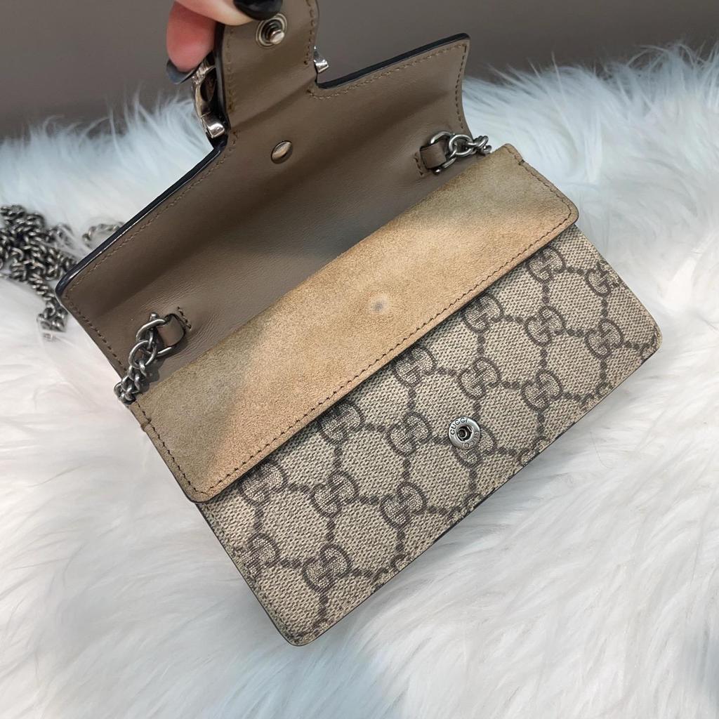 [Pre-Owned] Gucci Dionysus GG Supreme Super Mini Bag 'Beige' - Very Good #Y75GCT