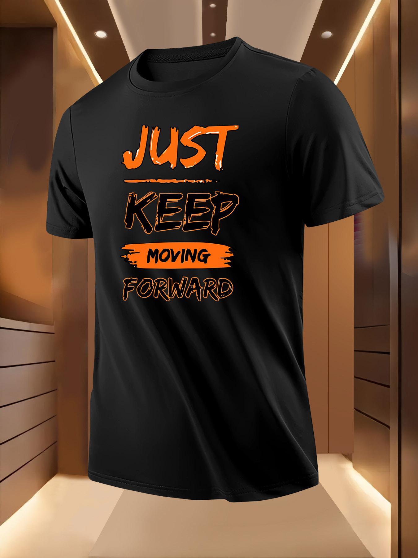 Just Keep Moving Forward  Graphic Tshirt - Bold Orange P... XXXXL
