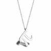 Pi Symbol Stainless Steel Necklace – Geometry-Inspired Clavicle Chain Pendant