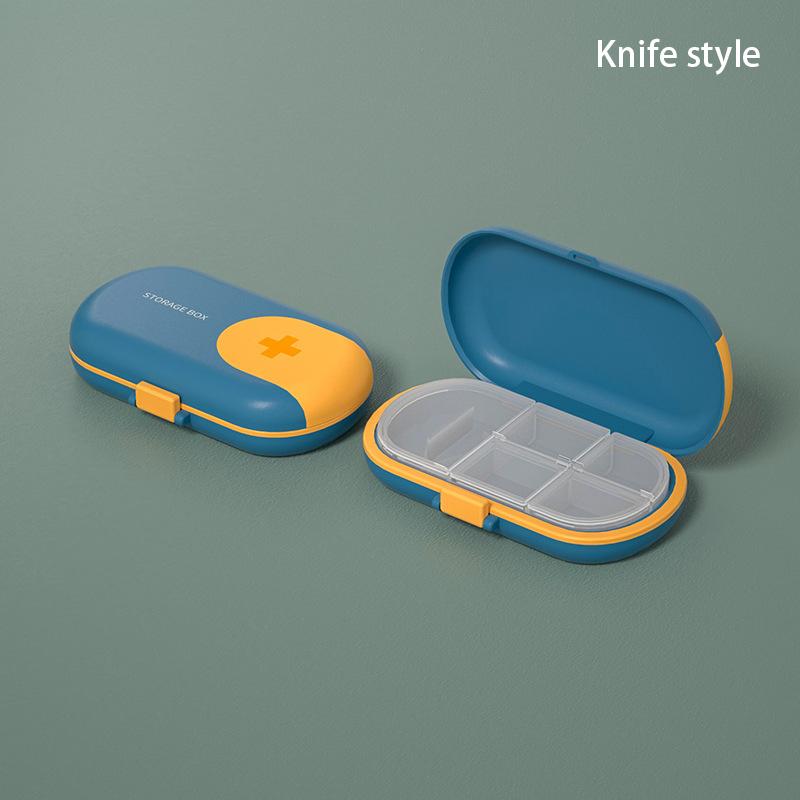 Portable 4/6 Grids Travel Pill Case with Pill Cutter Organizer Pill Box Medicine Storage Container Drug Tablet Plastic Pillboxes