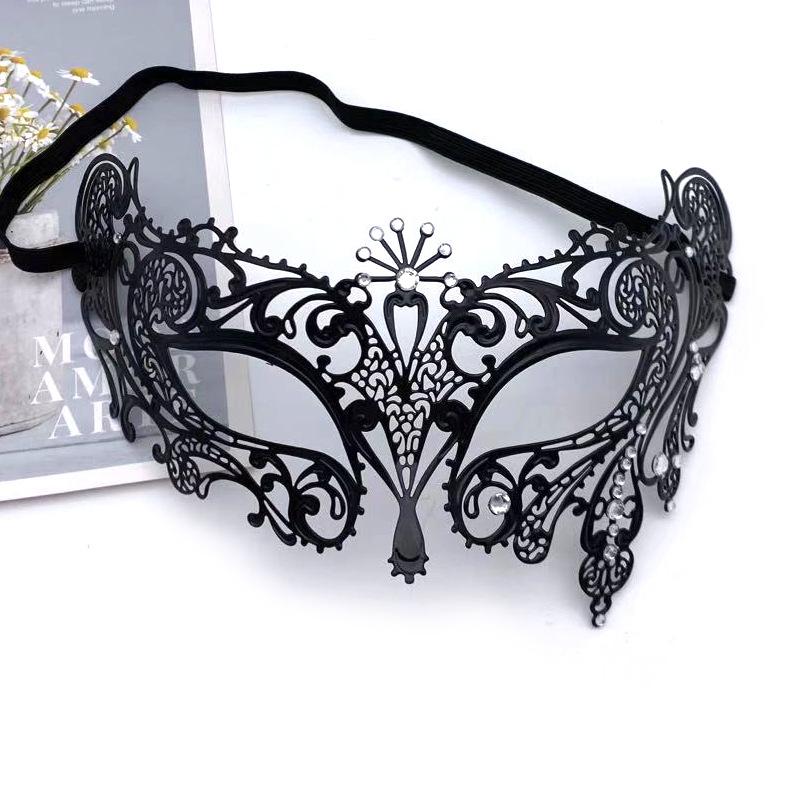 Mască de Prințesă cu Strasuri pentru Jumătate de Față - Acoperire Glamuroasă pentru Ochi pentru Balul de Halloween