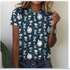 Women's T-shirt with round neck and short sleeves
