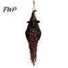 Mysterious Garden Hanging Planter Halloween for Indoor Outdoor Use, Gothic Bat Cat Witch Raven Decorative Flower Basket Plant Pot Holder, Spooky Wall