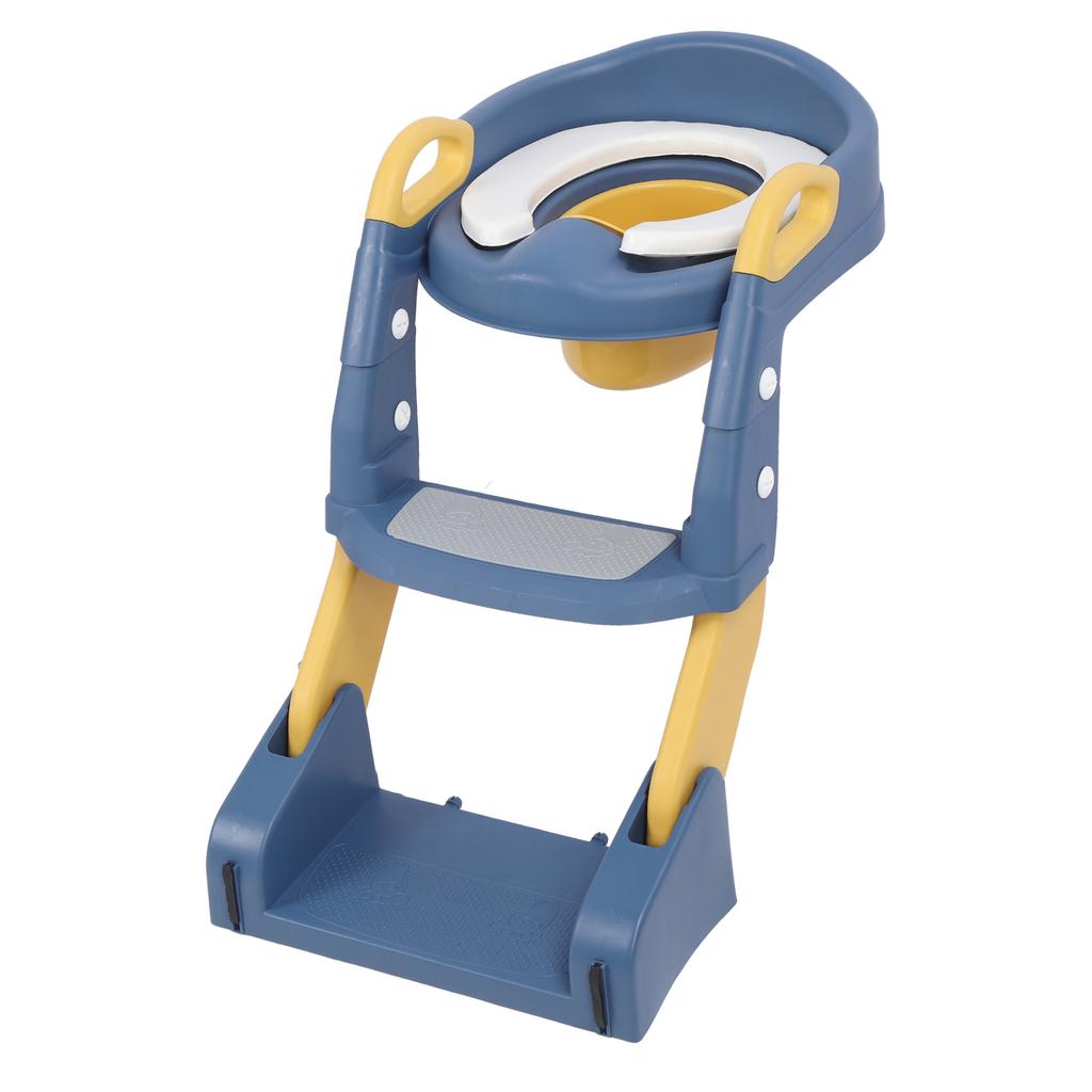 3 In 1 Potty Training Seat with Step Stool Ladder Non Slip Pads PVC Comfortable Toddler Potty