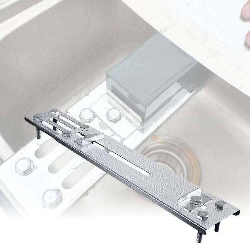 Versatile Non-slip Stainless Steel Sharpening Rack With Natural Sharpening Stone