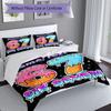 3PC Custom Name Dessert Number Celebration Bedding Set Printed  Bedding Set Duvet Cover Closure Includes 1 Duvet Cover & 118 Pillowcases for Bedroom