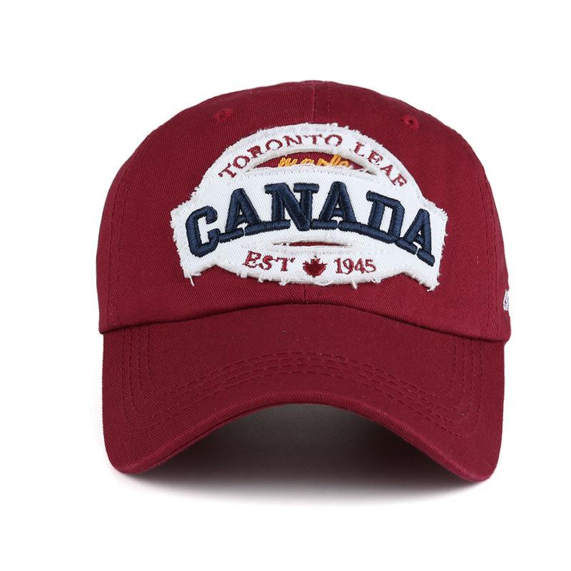 

Maple leaf embroidered outdoor sunshade cap baseball cap