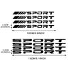 TOMALL 8Pcs Sports Emblem Reflective Sticker for Car Wheel Rim