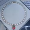 Elegant Vintage Freshwater Pearl Collarbone Necklace - White Retro French Style for Noble Women