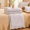 2026 Pure Cotton Double Gauze Lace Bed Skirt Summer Quilt: Cool Air Conditioning Four-Piece Set
