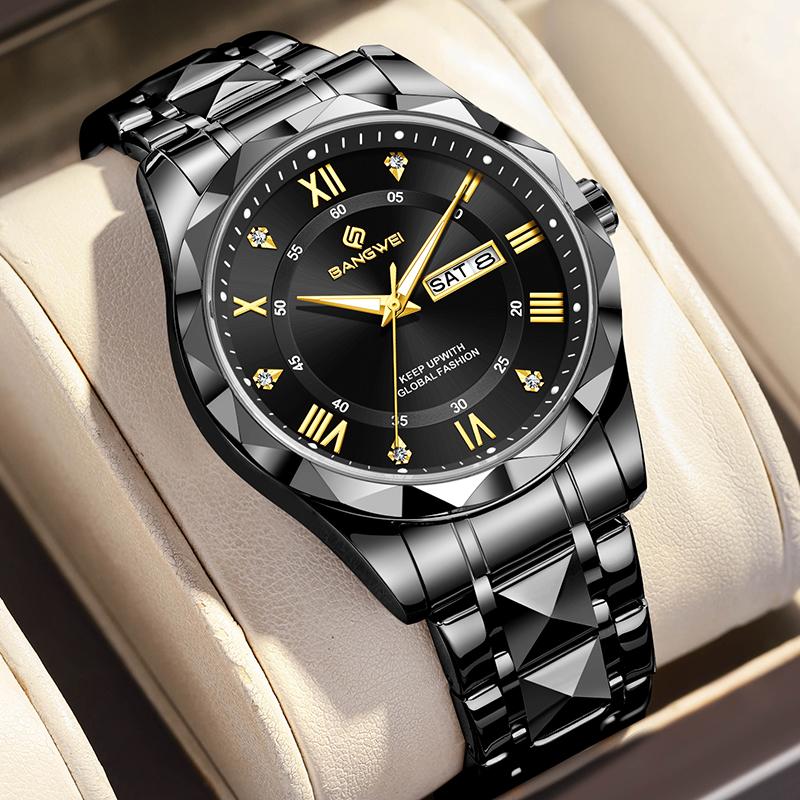 New Women's Bracelet Watch Fashion Elegant Date Quartz Wristwatch Woman Waterproof Luminous Diamond Watches for Women