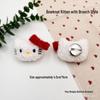 Cozy Cartoon Teddy Fleece Brooch & Scarf Accessories Set for Autumn/Winter
