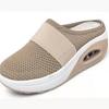 Scarpe da passeggio da donna slip-on con cuscino d'aria Scarpe da donna ortopediche per diabetici con plateau Pantofole leggere in rete Sneaker da donna con zeppa