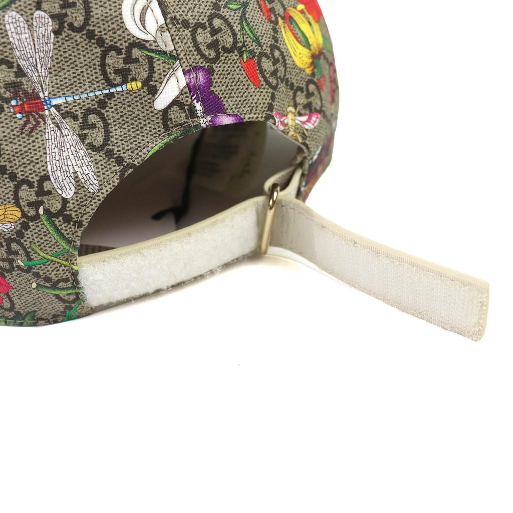 Pristine GUCCI cap GG Supreme Flora floral baseball cap Beige multicolor 603986 Used