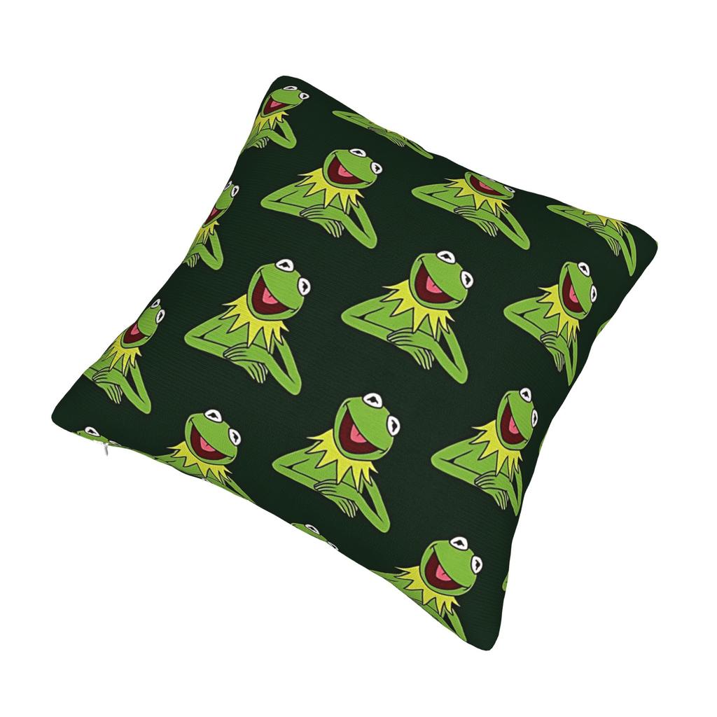 Kermit The Frog Square Pillow Covers Polyester Home Cushion Cover Cool Decorative Pillowcase 45*45