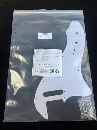 FLEOR 4-Ply Tele RI Style Guitar Pickguard, 12 Threaded Holes for Tele Thinline Guitars, Red Tortoise