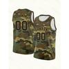 Custom Men's Tank Top - Personalized Name and Number, Camouflage Crew Neck Workout Vest, Machine Washable