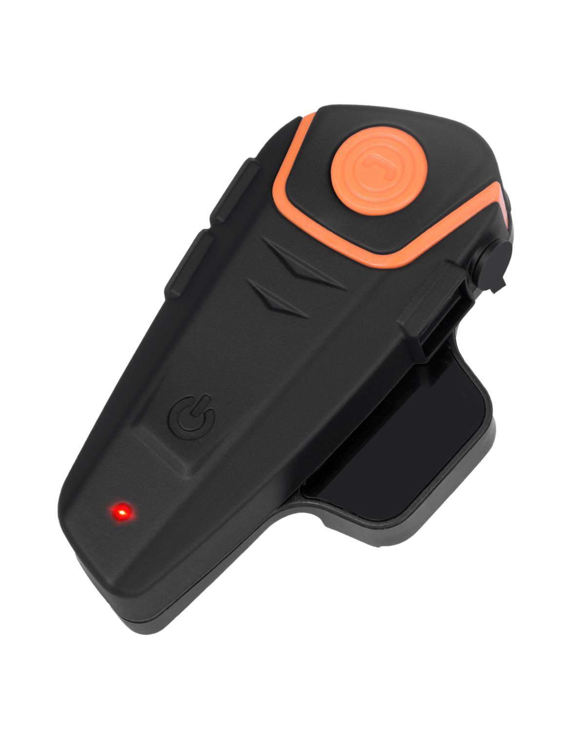 BT-S2 Motorcycle Helmet Waterproof Bluetooth Headset for 2 Riders Intercom чёрный