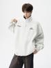 Men's Half-Zip Stand Collar Hoodie - 2025 Autumn Korean Trend, Loose Fit Casual Jacket for Couples