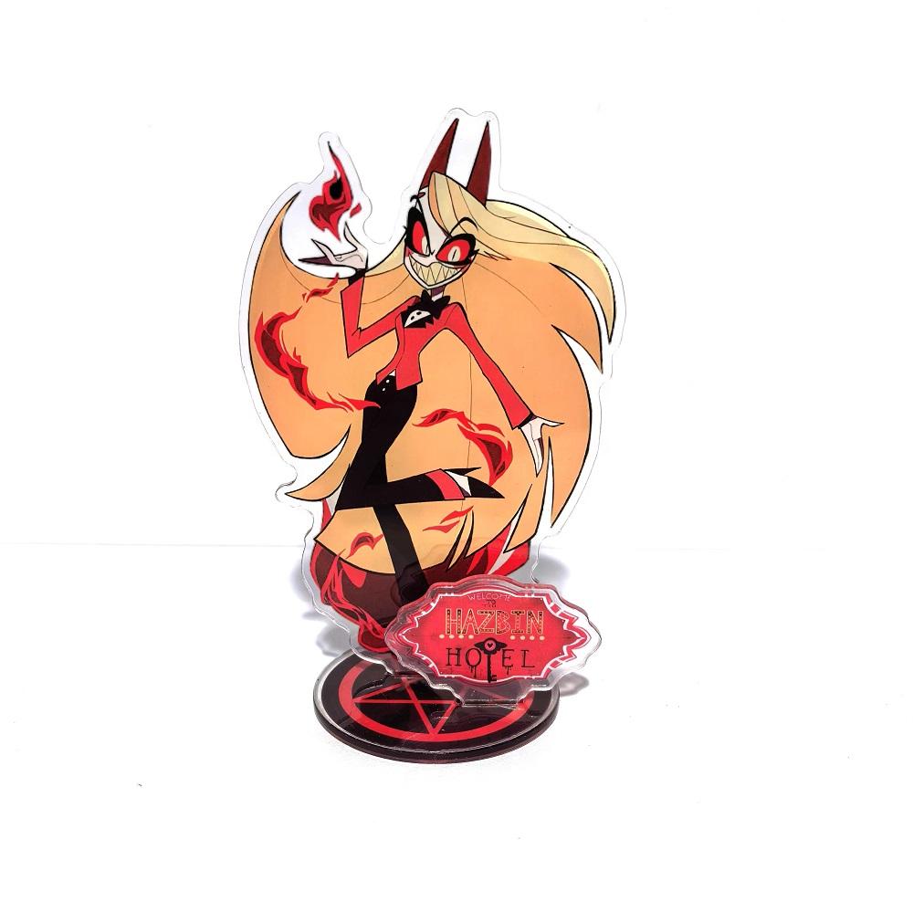 Neue 15CM Hazbin Hotel Charlie Morningstar Stand Acrylfiguren Vaggie Schreibtisch-Aufsteller Modell Dekoration Sammlung Geschenke