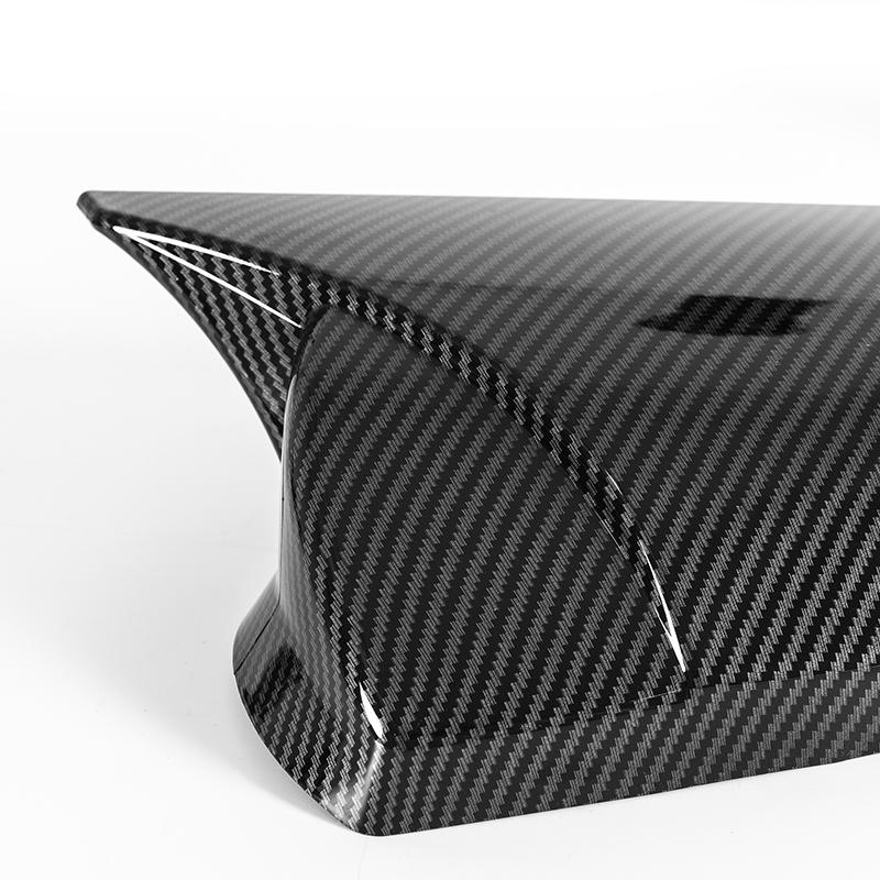 Rhyming Auto-Rückspiegel-Abdeckung, Seitenkappen, glänzend schwarz, Carbon-Streifen, Autozubehör, passend für Hyundai Elantra