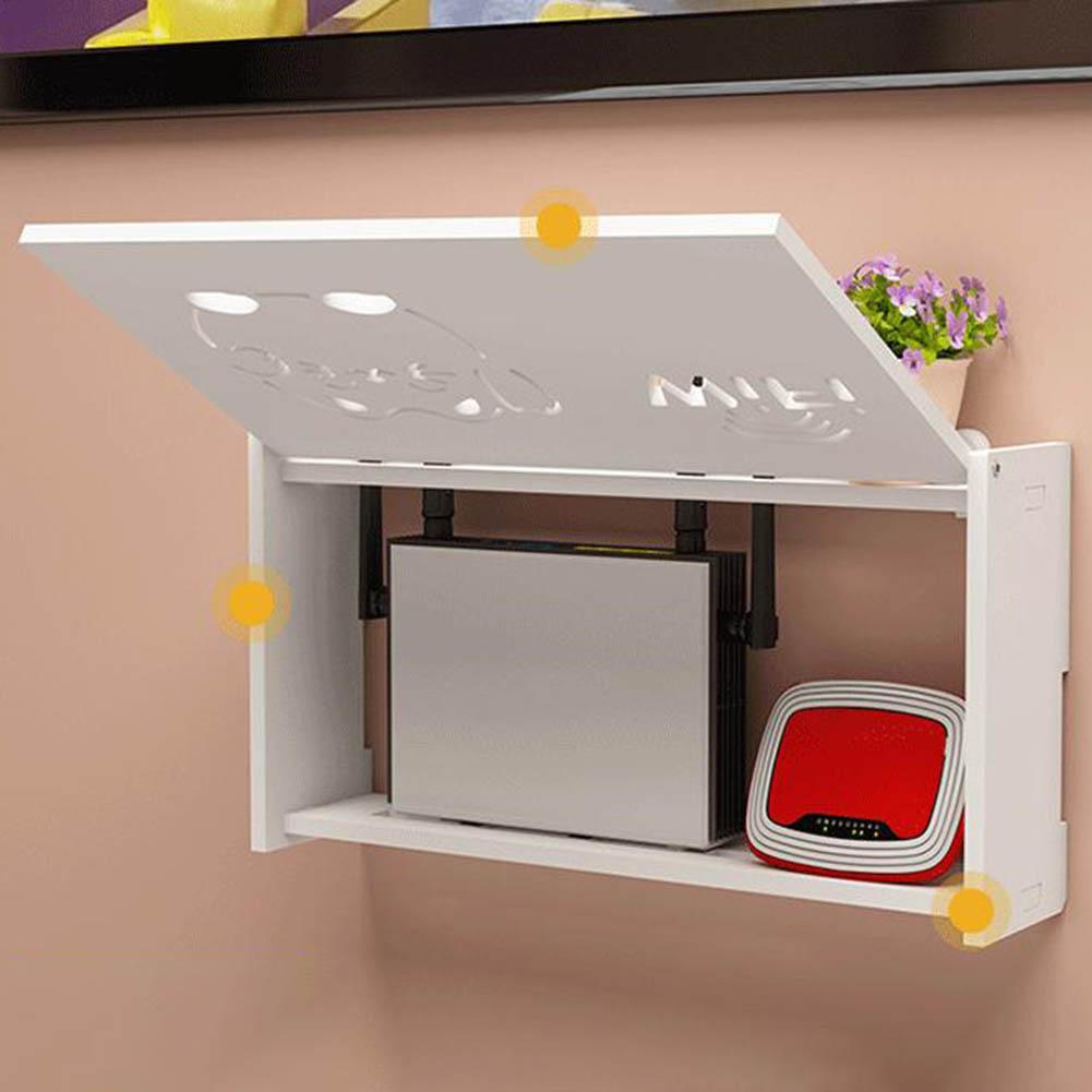 Wifi Router Rack Box Shelf Storage Wall Mounted Bracket Hanging Home Decor