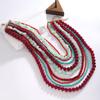 Colorful Gravel Layer Baroque Necklace Bohemia Style Beads Chains Necklace  Jewelry