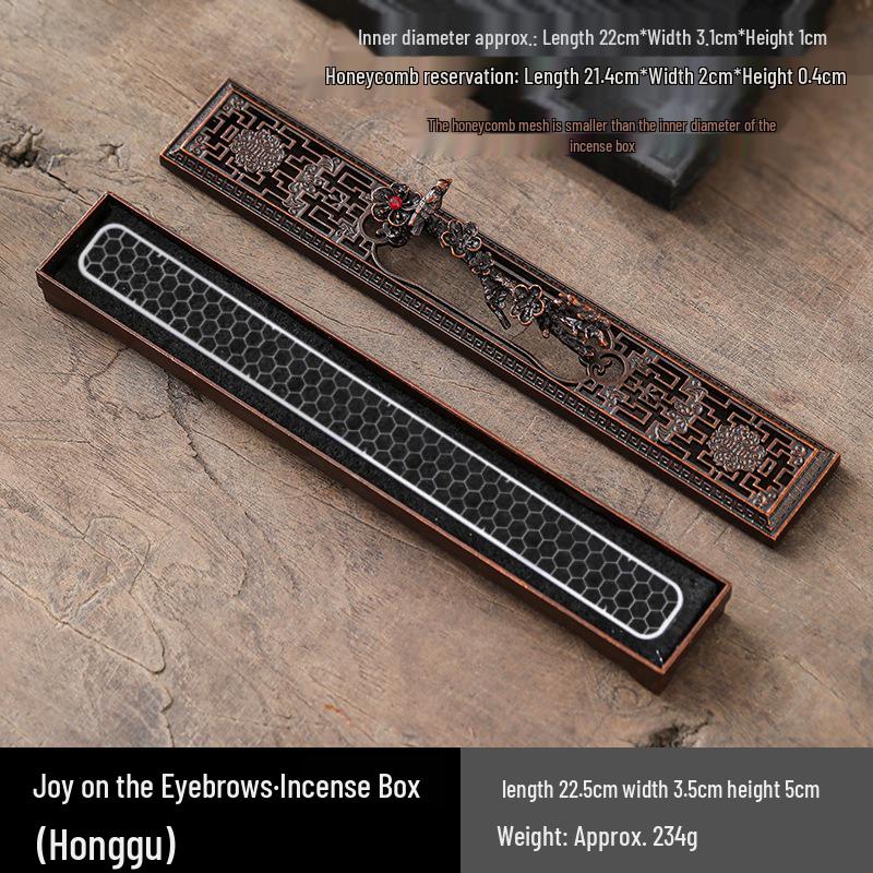 Zinc Alloy Sandalwood Incense Holder: Creative Fireproof Box for Indoor Use
