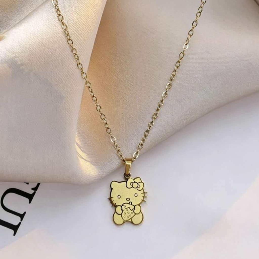 Personalized Cute Cat Necklace: Creative Titanium Steel, Fresh and Simple Clavicle Chain for Women, Versatile College Style