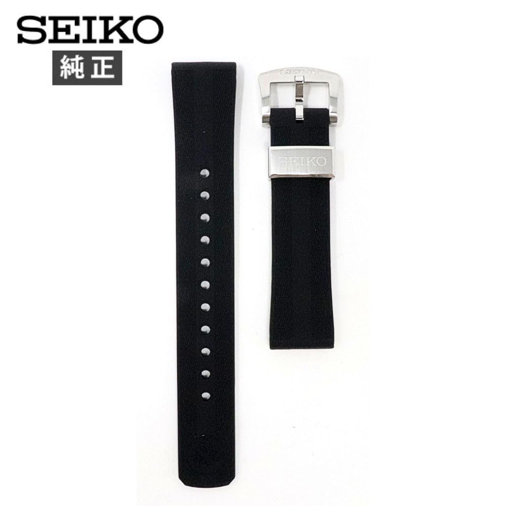 SEIKO Genuine Watch Strap R03E011J0 PROSPEX 20mm Silicone Rubber Black for Watches SBDC101 SBDC105 SBDC109 SBDC111 SBDC143 Replacement Strap with