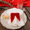 6 Stück Rot&Grün Schleife Weihnachts-Serviettenringe Schicke Samt-Schleife für Weihnachtsessen-Partys Feiertags-Hochzeit Zuhause Serviettenhalter