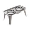 High Neck Relief Dog Dishes Stainless Bowl Durable Elevated Dog Bowl Spill Proof Base For Home Use