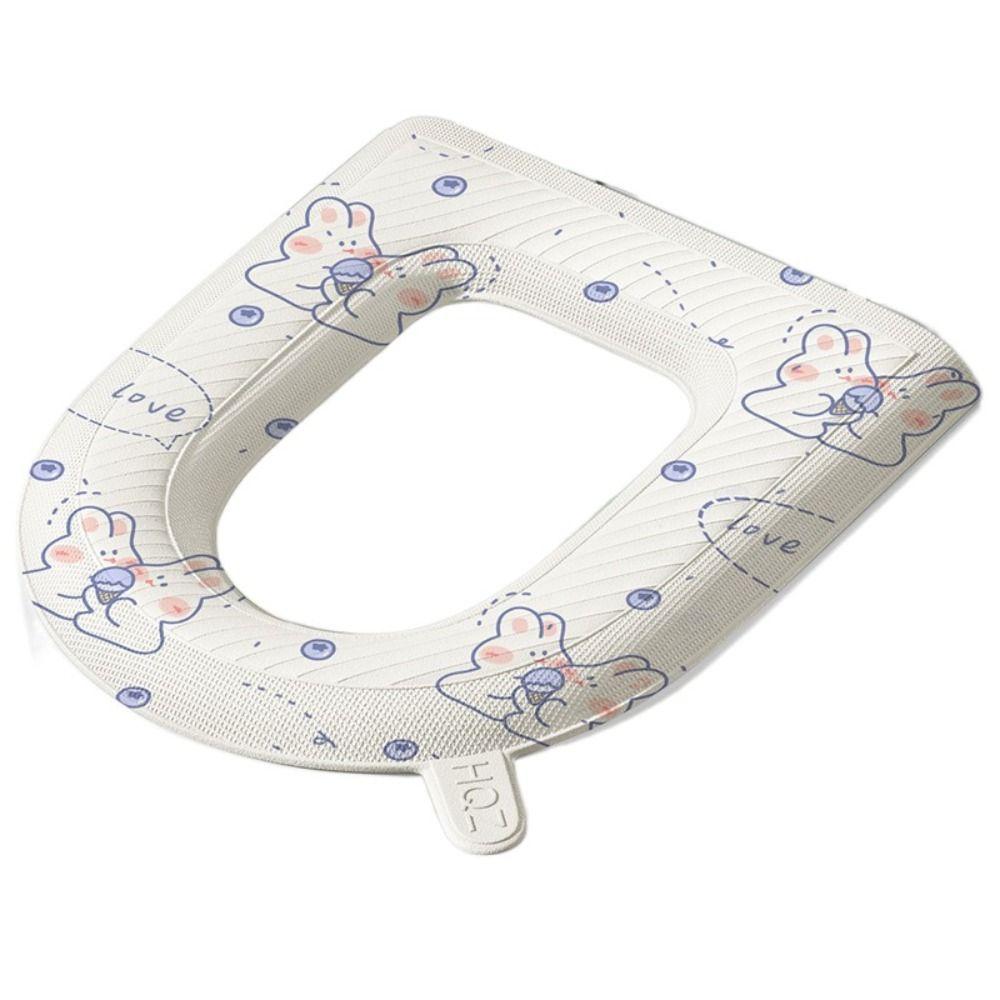 Waterproof Toilet Seat Cushion With Handle Toilet Pad Universal Cute Toilet Seat Cover  Lavatory