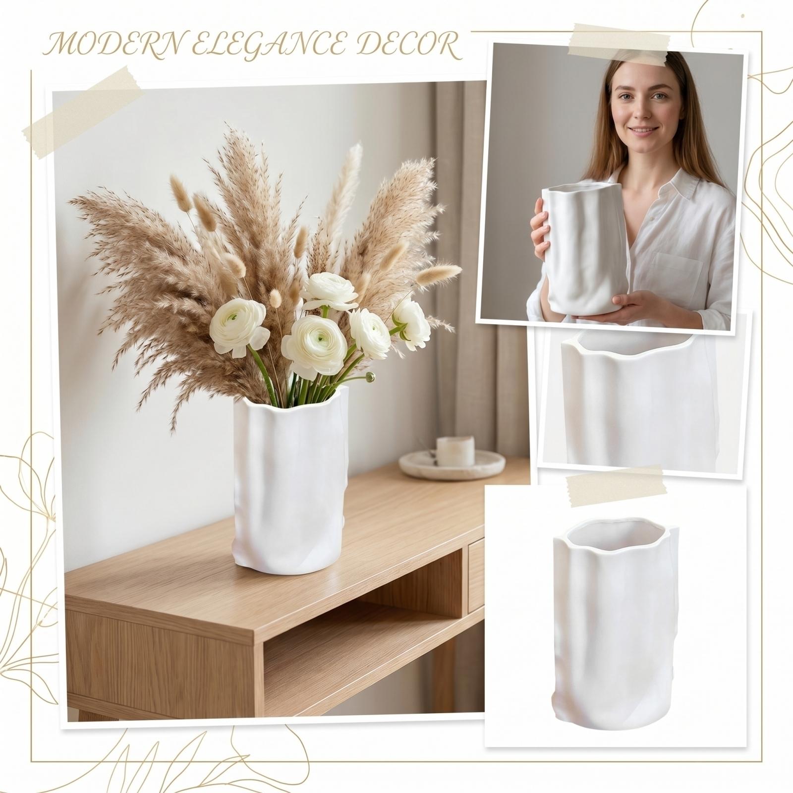

Creative Home Decorative Desktop Ornament Modern Abstract Sculpture Vase for Living Room Office Desk Minimalist Style Table Accent one size